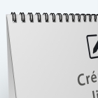 Calendrier de bureau MAXI PANO - Reliure spirale de qualité