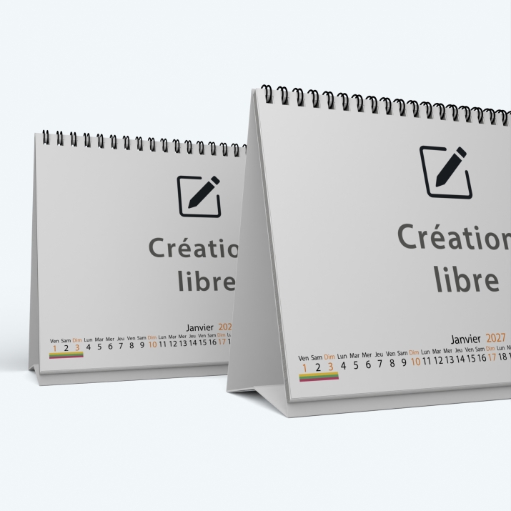 Calendrier de bureau MAXI PANO - Minimum de commande : 25 exemplaires