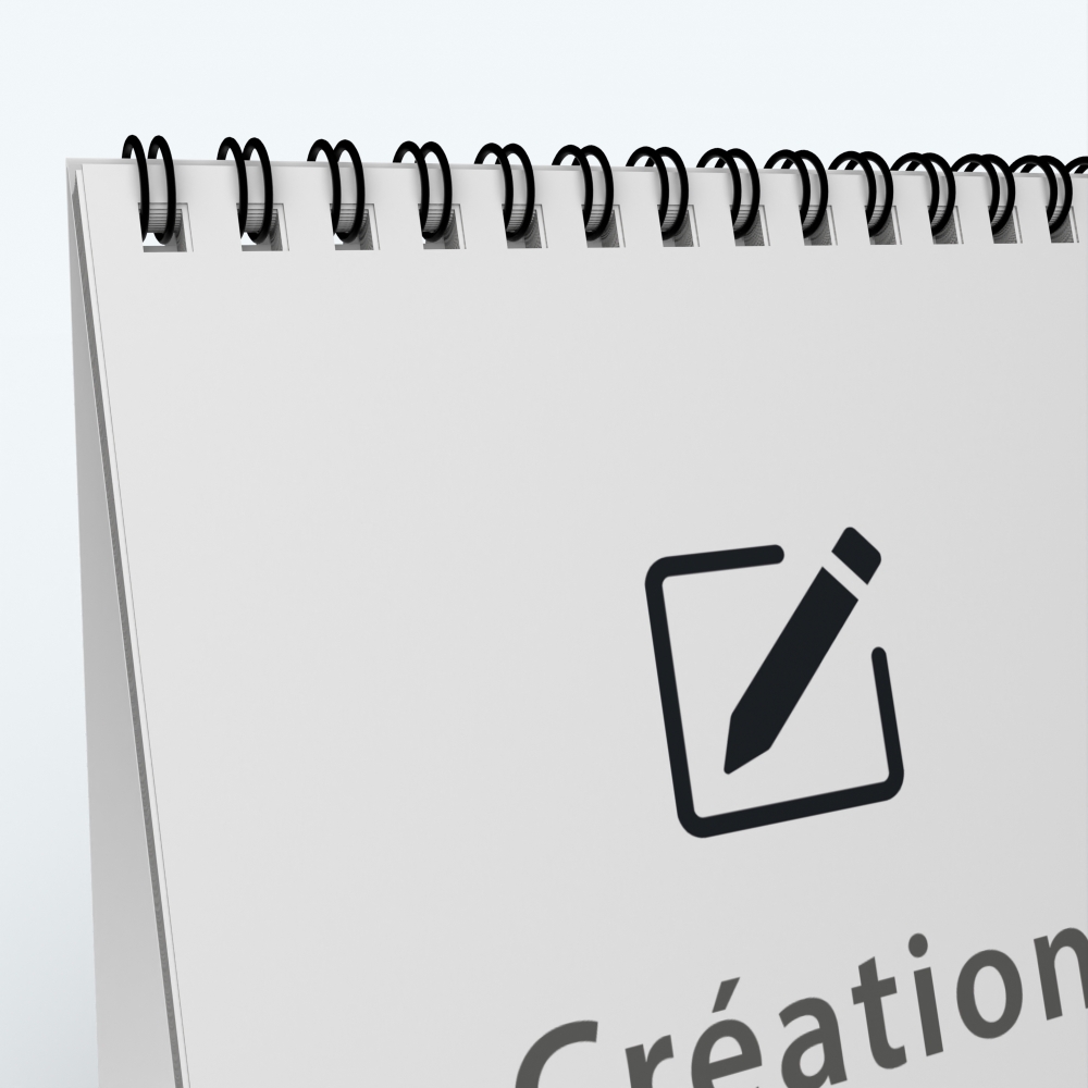 Calendrier de bureau PANO - Reliure spirale de qualité