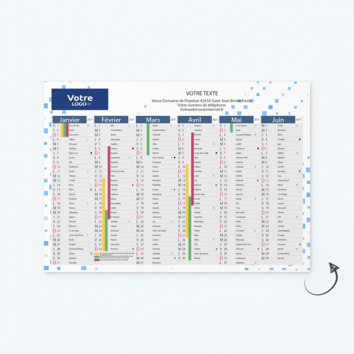 Calendrier de poche CLASSIC