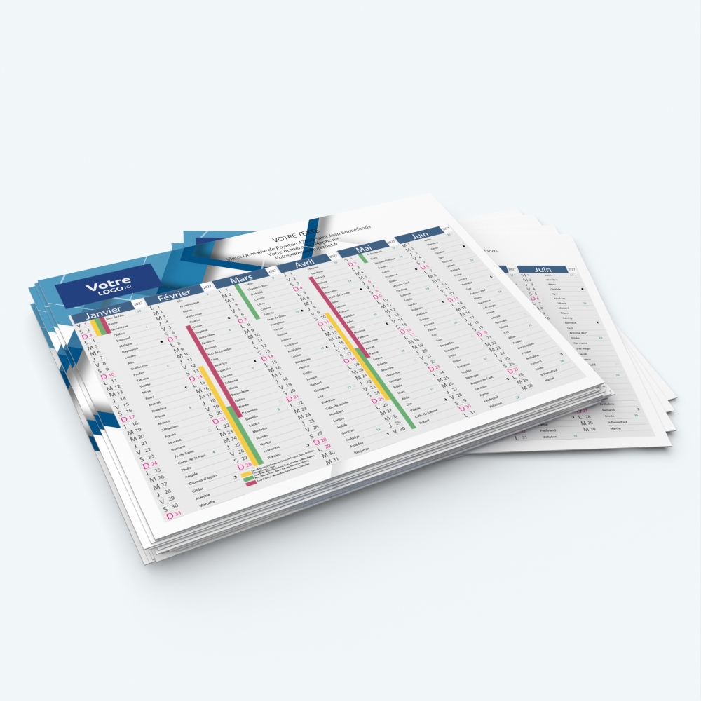 Calendrier de poche CLASSIC - Minimum de commande : 25 exemplaires
