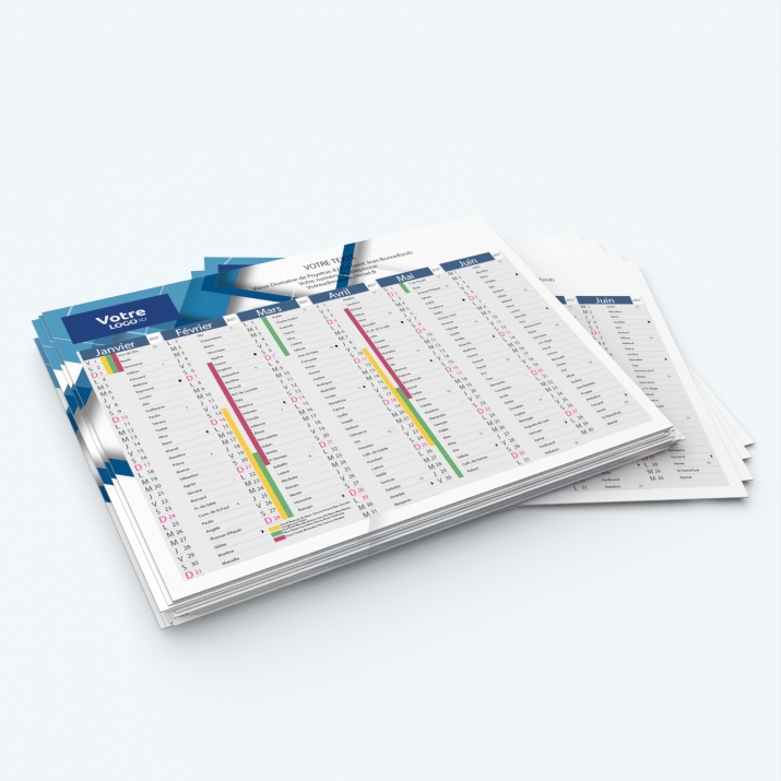 Calendrier de poche CLASSIC - Minimum de commande : 25 exemplaires