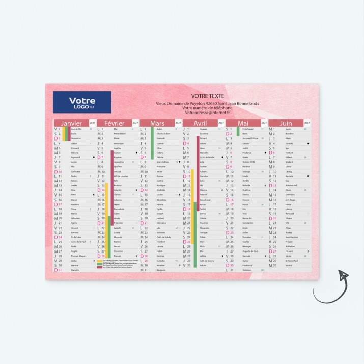 Calendrier de poche CLASSIC
