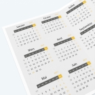 Calendrier de poche DOUBLE - Grille calendaire 100% personnalisable