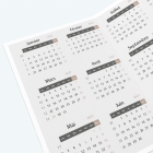Calendrier de poche DOUBLE - Grille calendaire 100% personnalisable