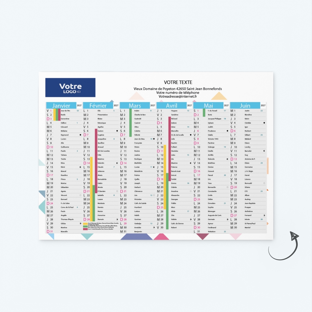 Calendrier de poche CLASSIC