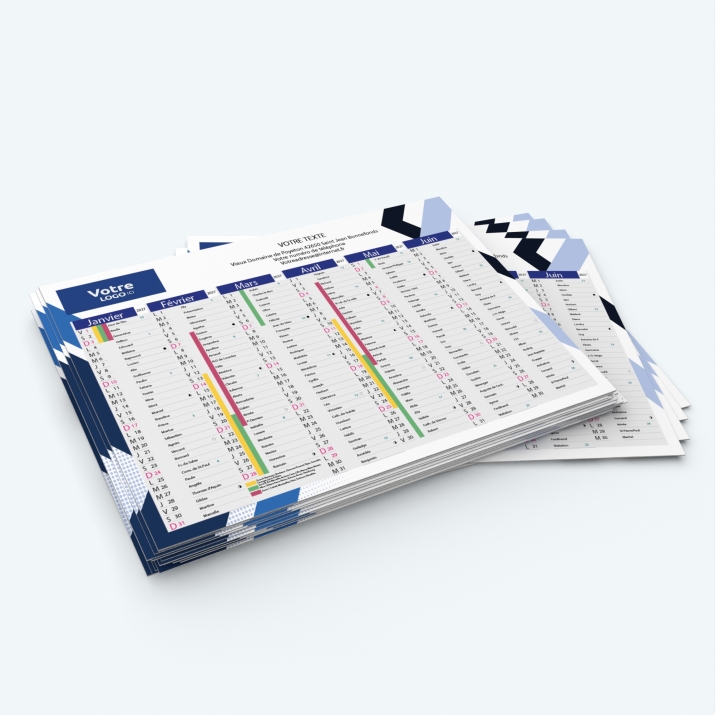 Calendrier de poche CLASSIC - Minimum de commande : 25 exemplaires