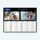 Calendrier bancaire carton Grille en Colonnes