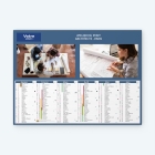 Calendrier bancaire carton Grille en Colonnes