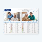 Calendrier bancaire carton Grille en Colonnes