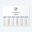 Calendrier bancaire carton Grille en Colonnes