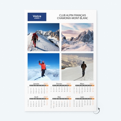 Calendrier photo deux pages XL