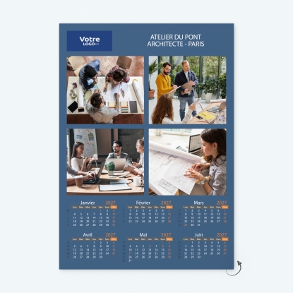 Calendrier photo deux pages XL