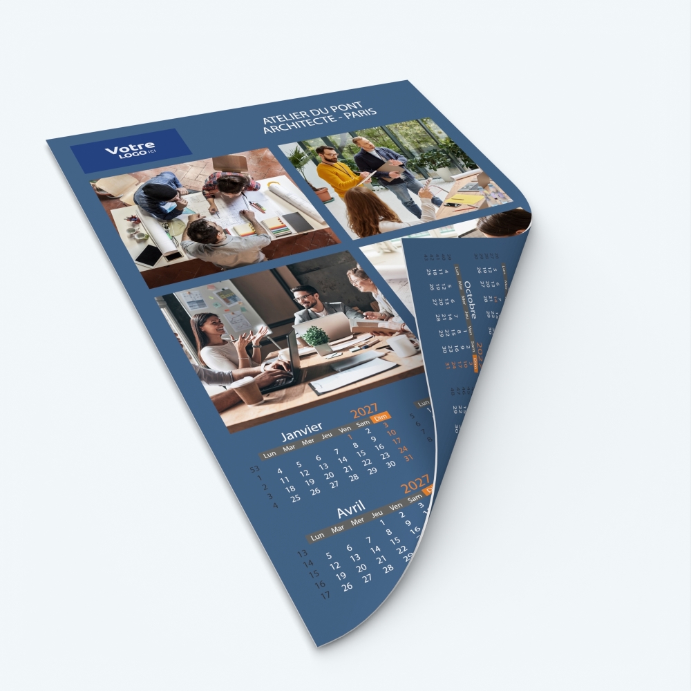 Calendrier photo deux pages XL - Impression recto/verso pour plus de photos