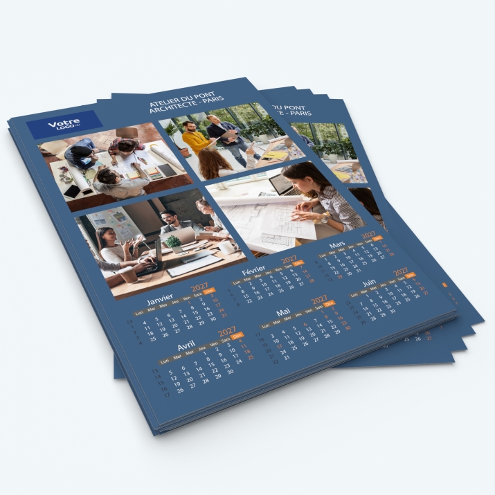 Calendrier photo deux pages XL - Minimum de commande : 25 exemplaires