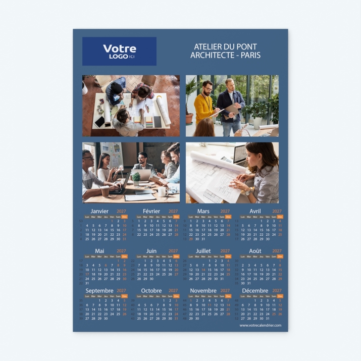 Calendrier photo une page