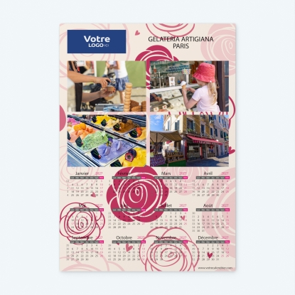 Calendrier photo une page XL