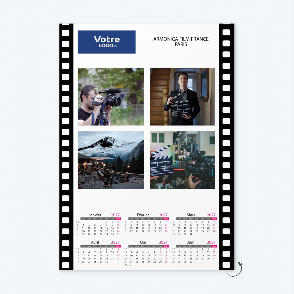 Calendrier photo deux pages
