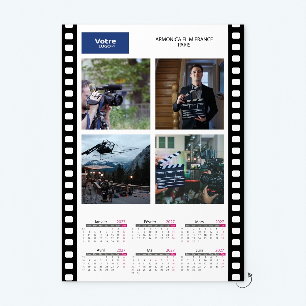 Calendrier photo deux pages XL