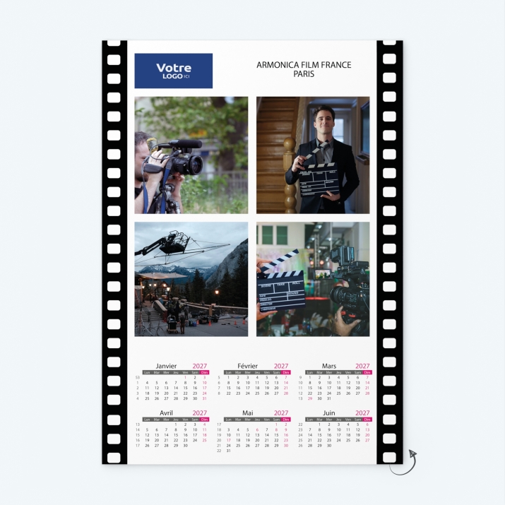 Calendrier photo deux pages XL