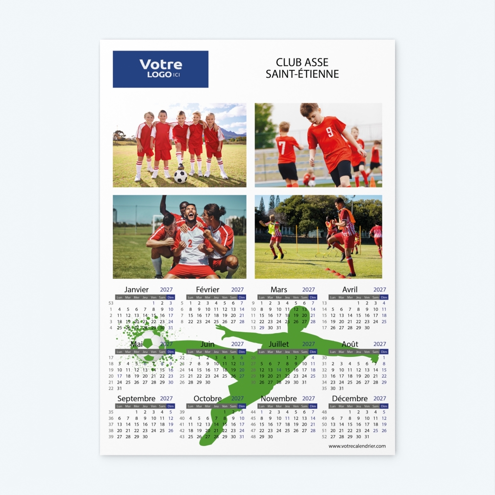Calendrier photo une page