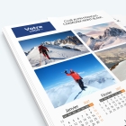 Calendrier photo une page XL - Nombre de photos, logos et texte illimité