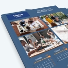 Calendrier photo une page XL - Nombre de photos, logos et texte illimité
