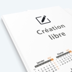 Calendrier photo une page - Nombre de photos, logos et texte illimité