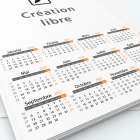 Calendrier photo une page - Grille calendaire personnalisable
