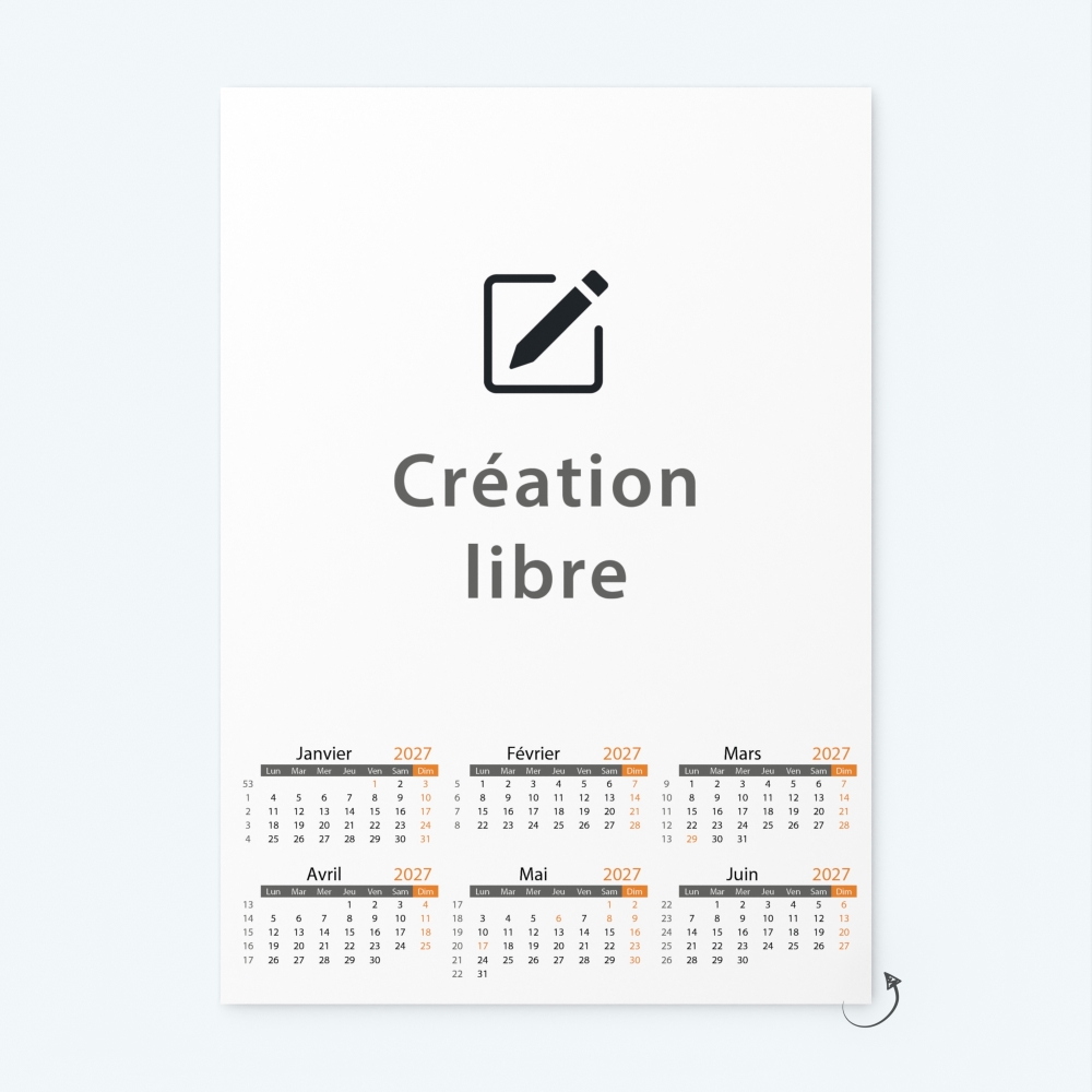 Calendrier photo deux pages