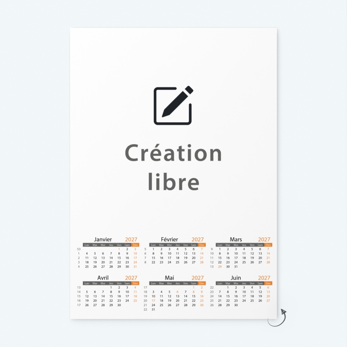 Calendrier photo deux pages