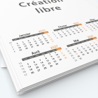 Calendrier photo deux pages - Grille calendaire personnalisable