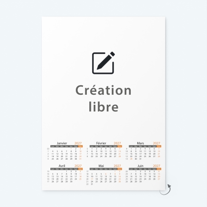 Calendrier photo deux pages XL