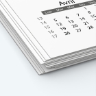 Calendrier photo deux pages XL - Papier épais rigide 400 g/m2