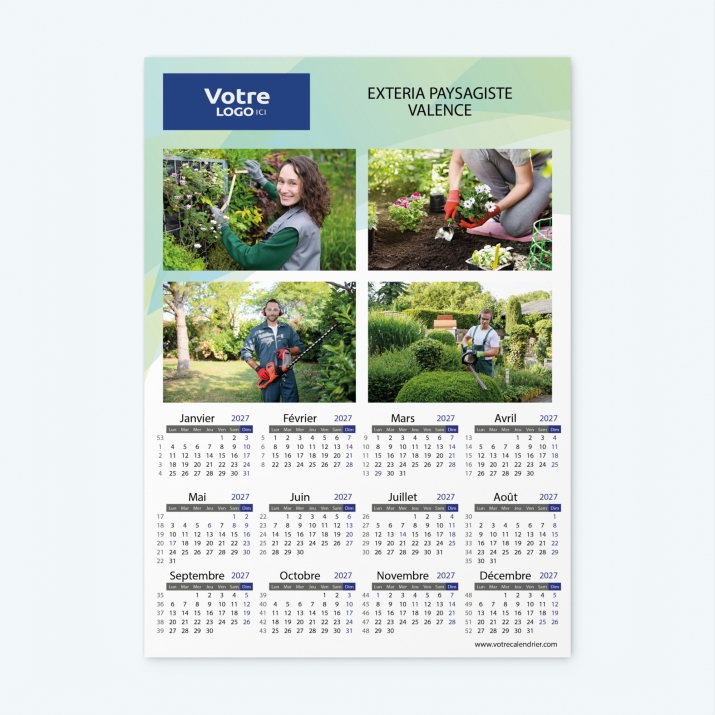 Calendrier photo une page