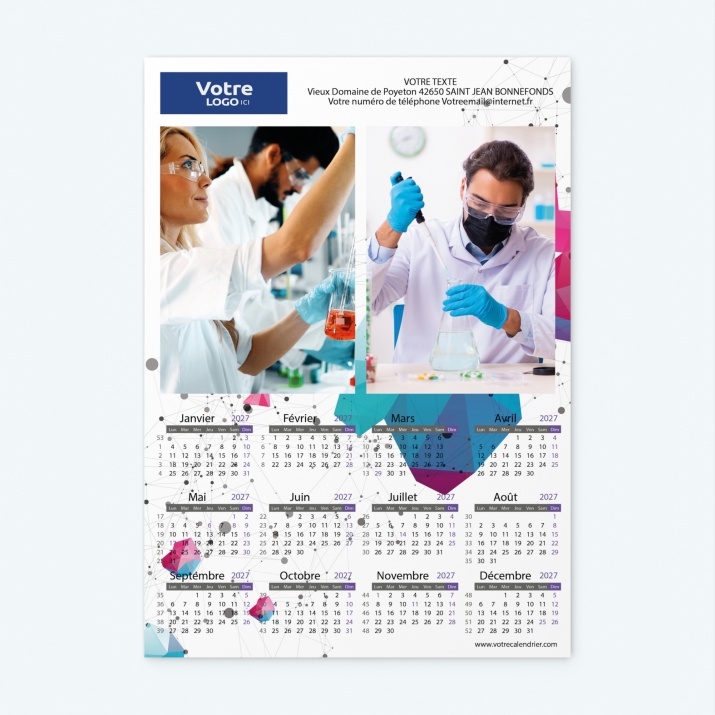 Calendrier photo une page