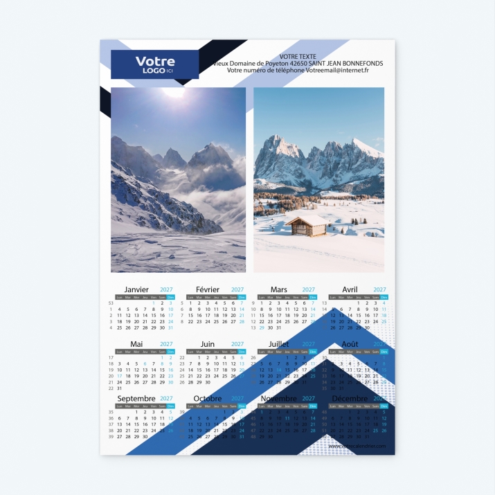 Calendrier photo une page