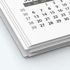 Calendrier photo une page - Papier épais rigide 400 g/m2