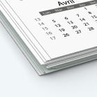 Calendrier photo deux pages - Papier épais rigide 400 g/m2