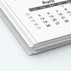 Calendrier photo deux pages - Papier épais rigide 400 g/m2