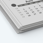 Calendrier photo deux pages - Papier épais rigide 400 g/m2