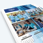 Calendrier photo une page XL - Nombre de photos, logos et texte illimité