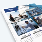 Calendrier photo une page XL - Nombre de photos, logos et texte illimité