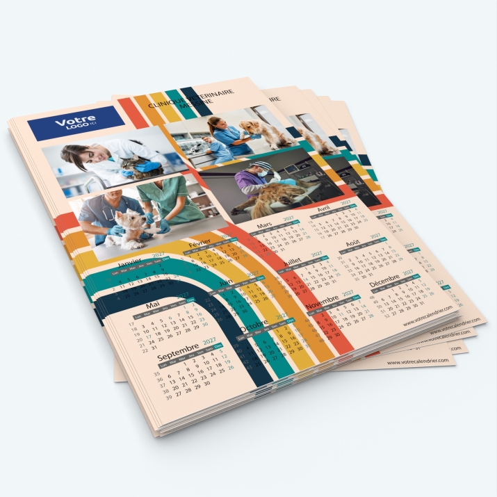 Calendrier photo une page XL - Minimum de commande : 25 exemplaires