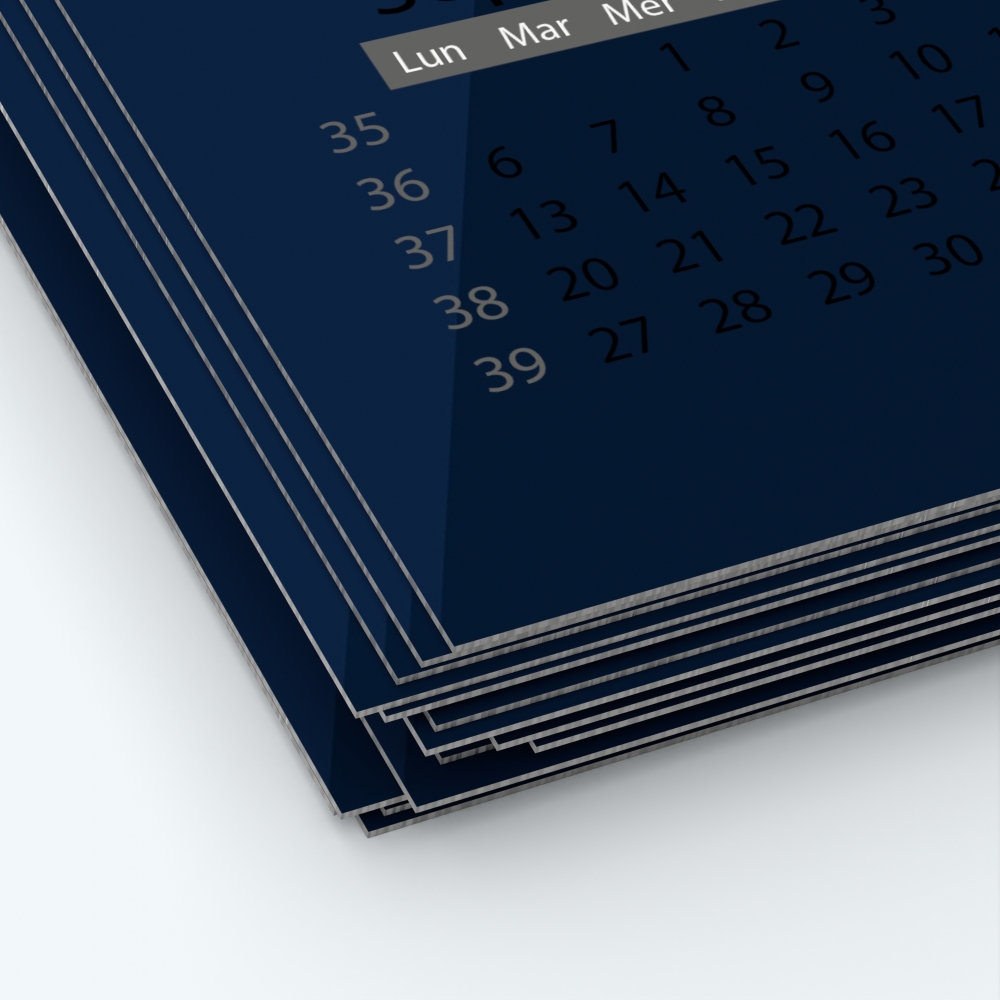 Calendrier photo une page XL - Papier épais rigide 400 g/m2