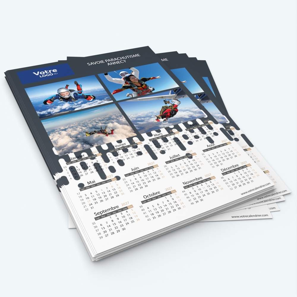 Calendrier photo une page XL - Minimum de commande : 25 exemplaires