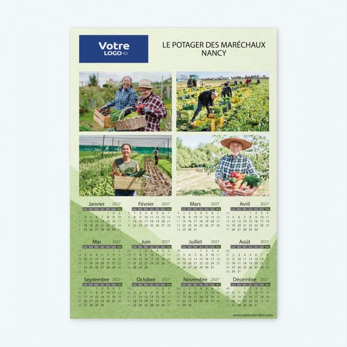 Calendrier photo une page XL