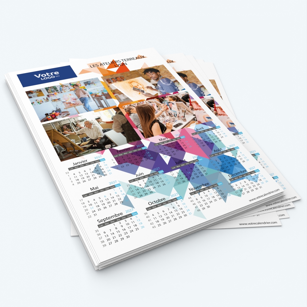 Calendrier photo une page XL - Minimum de commande : 25 exemplaires