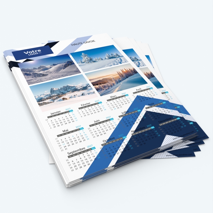 Calendrier photo une page XL - Minimum de commande : 25 exemplaires