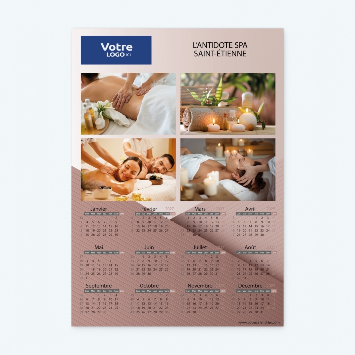 Calendrier photo une page XL